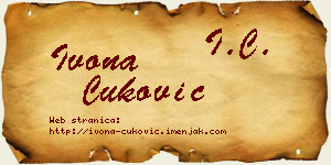 Ivona Ćuković vizit kartica